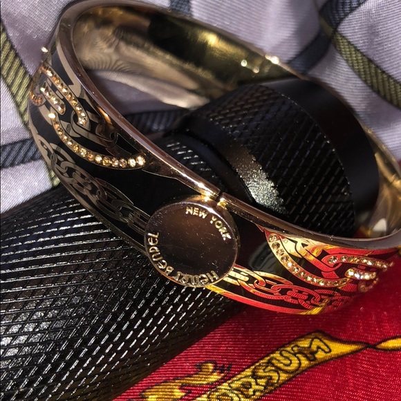 Henri Bendel bracelet silver black crystals - Picture 2 of 8